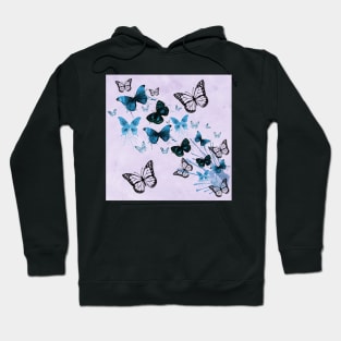 Inspirational Butterfly Watercolor Joyful Graphic Art Inspiration, Design Home Decor, Apparel & Gifts Hoodie